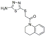 5-{[2-(3,4-DIHYDROQUINOLIN-1(2H)-YL)-2-OXOETHYL]THIO}-1,3,4-THIADIAZOL-2-AMINE Struktur