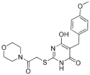 6-HYDROXY-5-(4-METHOXYBENZYL)-2-[(2-MORPHOLIN-4-YL-2-OXOETHYL)THIO]PYRIMIDIN-4(3H)-ONE Struktur