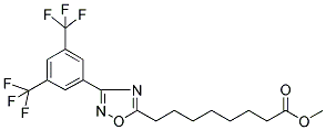 METHYL 8-(3-[3,5-BIS(TRIFLUOROMETHYL)PHENYL]-1,2,4-OXADIAZOL-5-YL)OCTANOATE Struktur