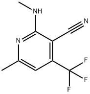 6-METHYL-2-(METHYLAMINO)-4-(TRIFLUOROMETHYL)NICOTINONITRILE Struktur