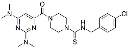 4-[(2,6-BIS(DIMETHYLAMINO)PYRIMIDIN-4-YL)CARBONYL]-N-(4-CHLOROBENZYL)PIPERAZINE-1-CARBOXAMIDE Struktur