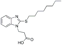 3-[2-(OCTYLTHIO)-1H-BENZIMIDAZOL-1-YL]PROPANOIC ACID Struktur