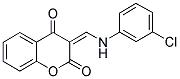 3-[(Z)-(3-CHLOROANILINO)METHYLIDENE]-2H-CHROMENE-2,4-DIONE Struktur