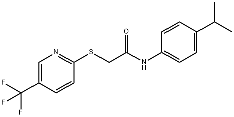 N-(4-ISOPROPYLPHENYL)-2-([5-(TRIFLUOROMETHYL)-2-PYRIDINYL]SULFANYL)ACETAMIDE Struktur