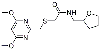 2-[[(4,6-DIMETHOXYPYRIMIDIN-2-YL)METHYL]THIO]-N-TETRAHYDROFURFURYLACETAMIDE Struktur