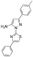 3-(4-METHYLPHENYL)-1-(4-PHENYL-1,3-THIAZOL-2-YL)-1H-PYRAZOL-5-AMINE Struktur