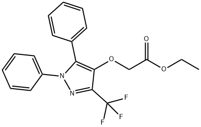 ETHYL 2-([1,5-DIPHENYL-3-(TRIFLUOROMETHYL)-1H-PYRAZOL-4-YL]OXY)ACETATE Struktur