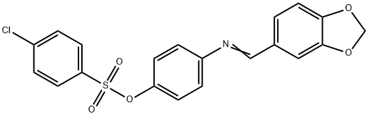 4-[(1,3-BENZODIOXOL-5-YLMETHYLENE)AMINO]PHENYL 4-CHLOROBENZENESULFONATE Struktur