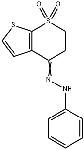 2,3-DIHYDRO-1LAMBDA6-THIENO[2,3-B]THIOPYRAN-1,1,4-TRIONE 4-(N-PHENYLHYDRAZONE) Struktur