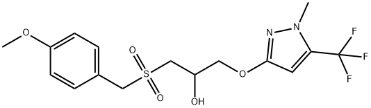 1-[(4-METHOXYBENZYL)SULFONYL]-3-([1-METHYL-5-(TRIFLUOROMETHYL)-1H-PYRAZOL-3-YL]OXY)-2-PROPANOL Struktur