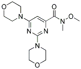 2,6-DIMORPHOLINO-N-METHOXY-N-METHYLPYRIMIDINE-4-CARBOXAMIDE Struktur