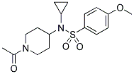 N-(1-ACETYLPIPERIDIN-4-YL)-N-CYCLOPROPYL-4-METHOXYBENZENESULPHONAMIDE Struktur