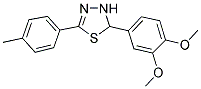 2-(3,4-DIMETHOXYPHENYL)-5-(4-METHYLPHENYL)-2,3-DIHYDRO-1,3,4-THIADIAZOLE Struktur