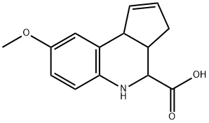 8-METHOXY-3A,4,5,9B-TETRAHYDRO-3H-CYCLOPENTA [C]QUINOLINE-4-CARBOXYLIC ACID Struktur