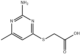 (2-AMINO-6-METHYL-PYRIMIDIN-4-YLSULFANYL)-ACETIC ACID Struktur