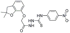 1-(2-(2,2-DIMETHYL(3-OXAINDAN-4-YLOXY))ACETYL)-4-(4-NITROPHENYL)THIOSEMICARBAZIDE Struktur