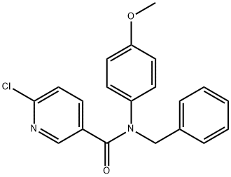 N-BENZYL-6-CHLORO-N-(4-METHOXYPHENYL)NICOTINAMIDE Struktur