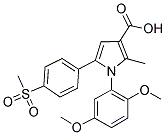 1-(2,5-DIMETHOXYPHENYL)-2-METHYL-5-[4-(METHYLSULFONYL)PHENYL]-1H-PYRROLE-3-CARBOXYLIC ACID Struktur