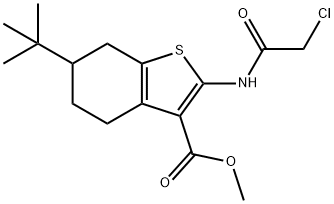 6-TERT-BUTYL-2-(2-CHLORO-ACETYLAMINO)-4,5,6,7-TETRAHYDRO-BENZO[B]THIOPHENE-3-CARBOXYLIC ACID METHYL ESTER Struktur