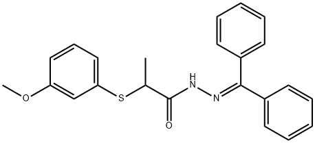 N'-(DIPHENYLMETHYLENE)-2-[(3-METHOXYPHENYL)SULFANYL]PROPANOHYDRAZIDE Struktur