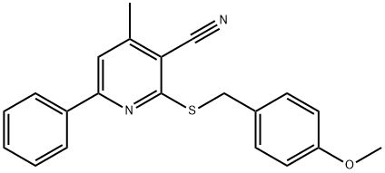 2-[(4-METHOXYBENZYL)SULFANYL]-4-METHYL-6-PHENYLNICOTINONITRILE Struktur