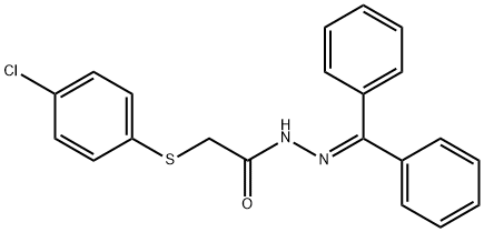 2-[(4-CHLOROPHENYL)SULFANYL]-N'-(DIPHENYLMETHYLENE)ACETOHYDRAZIDE Struktur