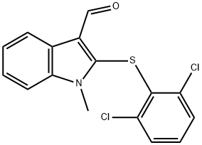 2-[(2,6-DICHLOROPHENYL)SULFANYL]-1-METHYL-1H-INDOLE-3-CARBALDEHYDE Struktur