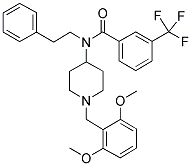 N-[1-(2,6-DIMETHOXYBENZYL)PIPERIDIN-4-YL]-N-(2-PHENYLETHYL)-3-(TRIFLUOROMETHYL)BENZAMIDE Struktur