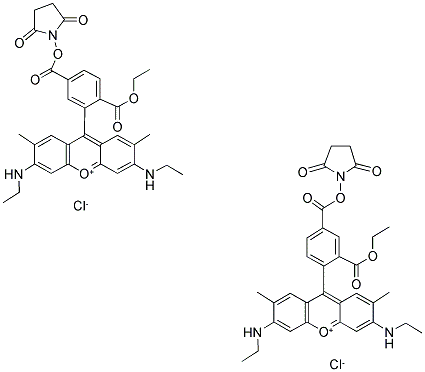 5-(AND-6)-CARBOXYRHODAMINE 6G, SUCCINIMIDYL ESTER Struktur