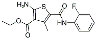 2-AMINO-5-(2-FLUORO-PHENYLCARBAMOYL)-4-METHYL-THIOPHENE-3-CARBOXYLIC ACID ETHYL ESTER Struktur