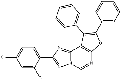 2-(2,4-DICHLOROPHENYL)-8,9-DIPHENYLFURO[3,2-E][1,2,4]TRIAZOLO[1,5-C]PYRIMIDINE Struktur