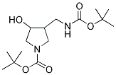 4-Boc-氨甲基-3-羥基-1-N-Boc-吡咯烷, , 結(jié)構(gòu)式