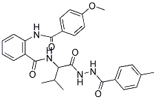 2-(4-METHOXYBENZAMIDO)-N-(3-METHYL-1-(2-(4-METHYLBENZOYL)HYDRAZINYL)-1-OXOBUTAN-2-YL)BENZAMIDE Struktur