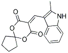 8-[(2-METHYL-1H-INDOL-3-YL)METHYLENE]-6,10-DIOXASPIRO[4.5]DECANE-7,9-DIONE Struktur