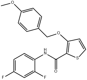 N-(2,4-DIFLUOROPHENYL)-3-[(4-METHOXYBENZYL)OXY]-2-THIOPHENECARBOXAMIDE Struktur