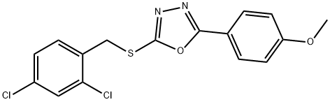 2-[(2,4-DICHLOROBENZYL)SULFANYL]-5-(4-METHOXYPHENYL)-1,3,4-OXADIAZOLE Struktur