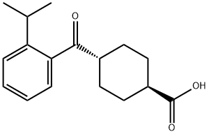 TRANS-4-(2-ISO-PROPYLBENZOYL)CYCLOHEXANE-1-CARBOXYLIC ACID Struktur