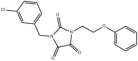 1-(3-CHLOROBENZYL)-3-(2-PHENOXYETHYL)-1H-IMIDAZOLE-2,4,5(3H)-TRIONE Struktur