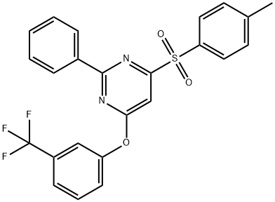 4-METHYLPHENYL 2-PHENYL-6-[3-(TRIFLUOROMETHYL)PHENOXY]-4-PYRIMIDINYL SULFONE Struktur