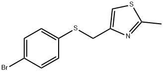 4-([(4-BROMOPHENYL)SULFANYL]METHYL)-2-METHYL-1,3-THIAZOLE Struktur