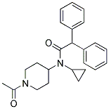 N-(1-ACETYLPIPERIDIN-4-YL)-N-(CYCLOPROPYL)DIPHENYLACETAMIDE Struktur