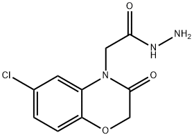 2-(6-CHLORO-2,3-DIHYDRO-3-OXOBENZO[B][1,4]OXAZIN-4-YL)ACETOHYDRAZIDE Struktur