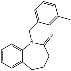 1-(3-METHYLBENZYL)-1,3,4,5-TETRAHYDRO-2H-1-BENZAZEPIN-2-ONE Struktur