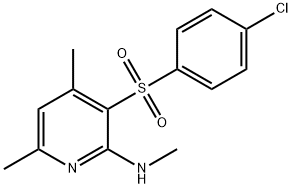 3-[(4-CHLOROPHENYL)SULFONYL]-N,4,6-TRIMETHYL-2-PYRIDINAMINE Struktur