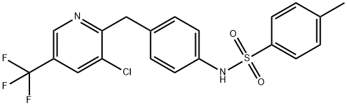 N-(4-([3-CHLORO-5-(TRIFLUOROMETHYL)-2-PYRIDINYL]METHYL)PHENYL)-4-METHYLBENZENESULFONAMIDE Struktur