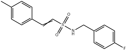 (E)-N-(4-FLUOROBENZYL)-2-(4-METHYLPHENYL)-1-ETHENESULFONAMIDE Struktur