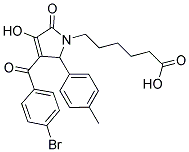 6-(3-(4-BROMOBENZOYL)-4-HYDROXY-5-OXO-2-P-TOLYL-2H-PYRROL-1(5H)-YL)HEXANOIC ACID Struktur