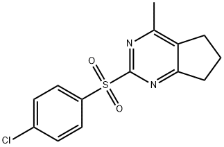 2-[(4-CHLOROPHENYL)SULFONYL]-4-METHYL-6,7-DIHYDRO-5H-CYCLOPENTA[D]PYRIMIDINE Struktur