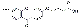 4-[4-(2,4-DIMETHOXYBENZOYL)PHENOXY]BUTYRIC ACID Struktur