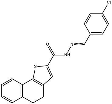 N'-[(E)-(4-CHLOROPHENYL)METHYLIDENE]-4,5-DIHYDRONAPHTHO[1,2-B]THIOPHENE-2-CARBOHYDRAZIDE Struktur